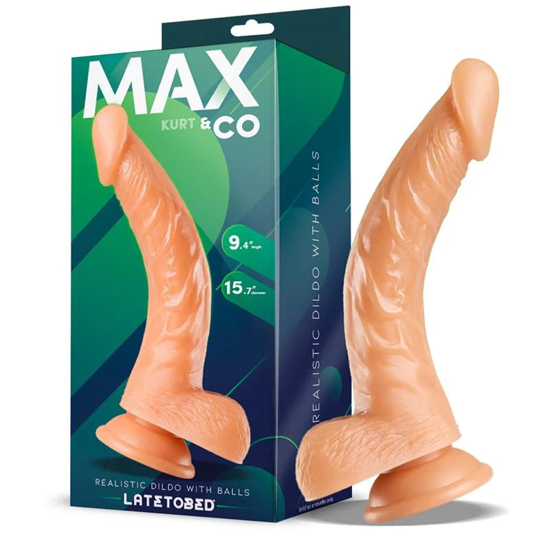 MAX & CO Kurt Dildo Realista con Testículos Natural 24 cm