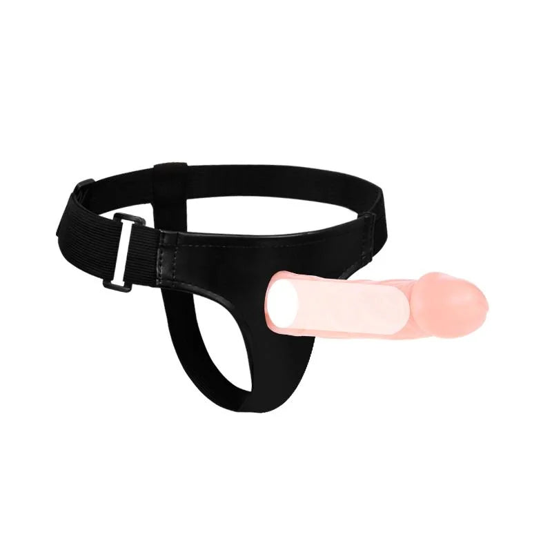 Arnés con Dildo Hueco Vibrador 16 cm