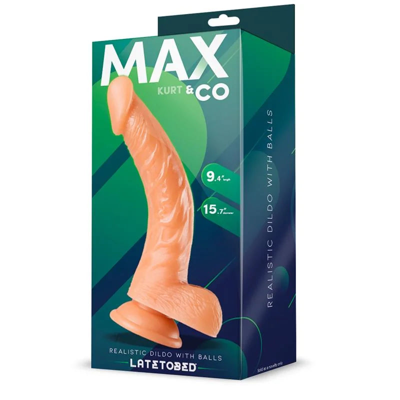 MAX & CO Kurt Dildo Realista con Testículos Natural 24 cm