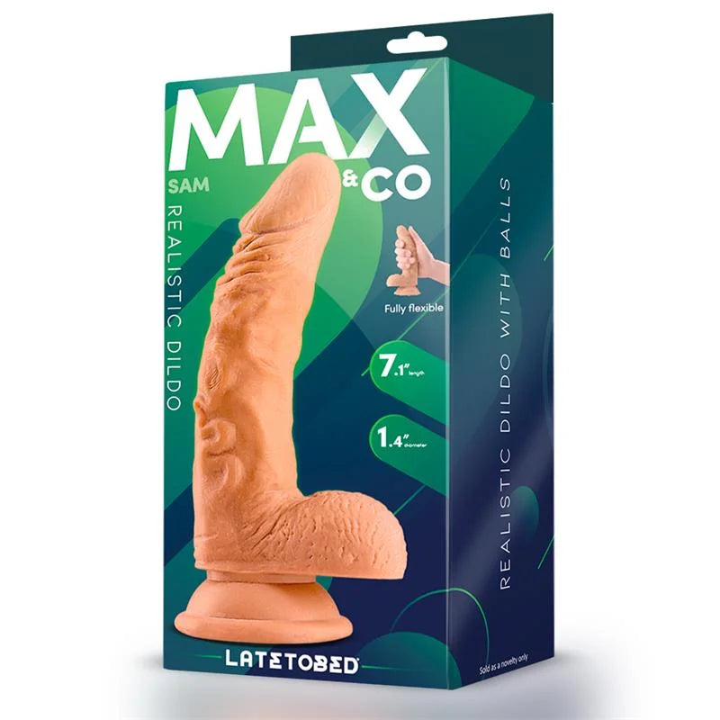 MAX & CO Sam Dildo Realista con Testículos 18cm Natural