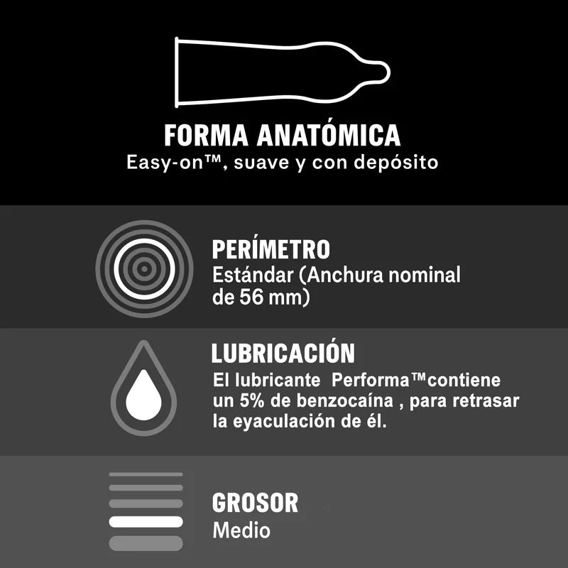 Durex Performa / Placer Prolongado 12 unidades