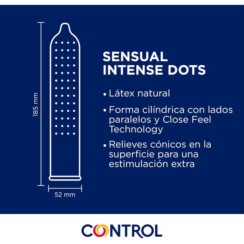 Control Sensual Intense Dots 12 condones