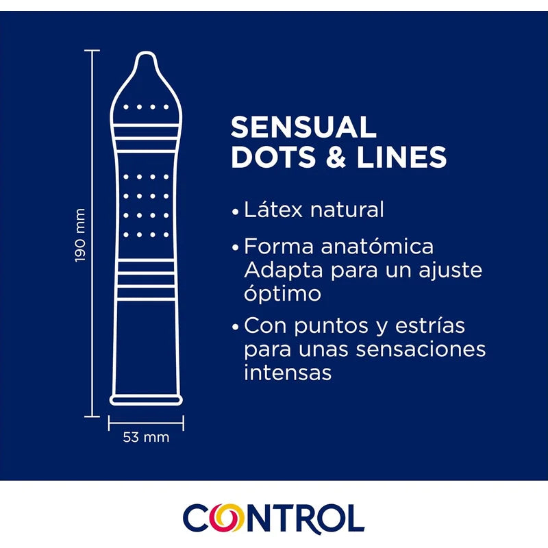 Control Sensual Dots & Lines 12 condones