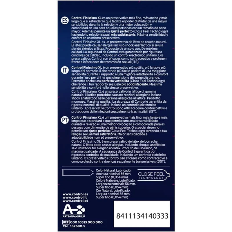 Control Finissimo Xtra Large 12 condones