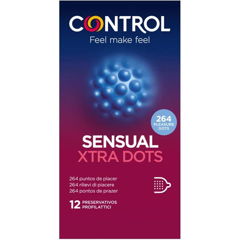 Control Sensual Xtra Dots 12 condones