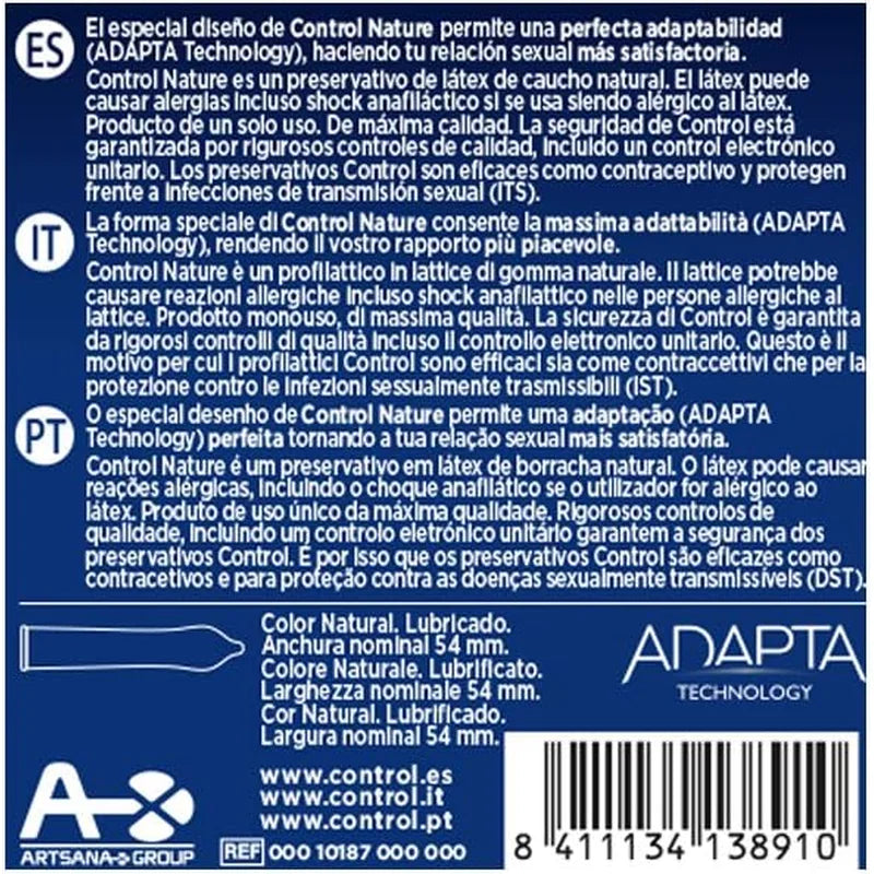 Control Nature Adapta 3 condones