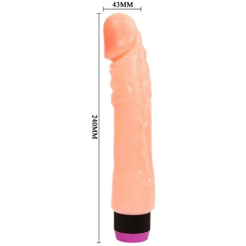 Consolador Vibrador Flexible Realístico 24cm