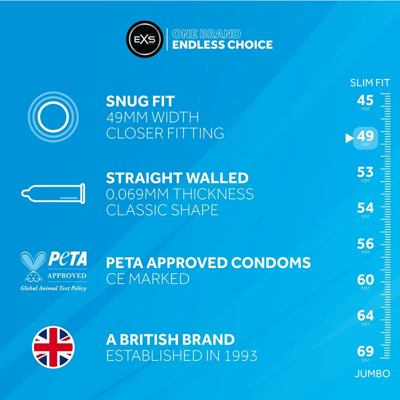 Exs Snug Fit XS Más Estrechos 144 preservativos