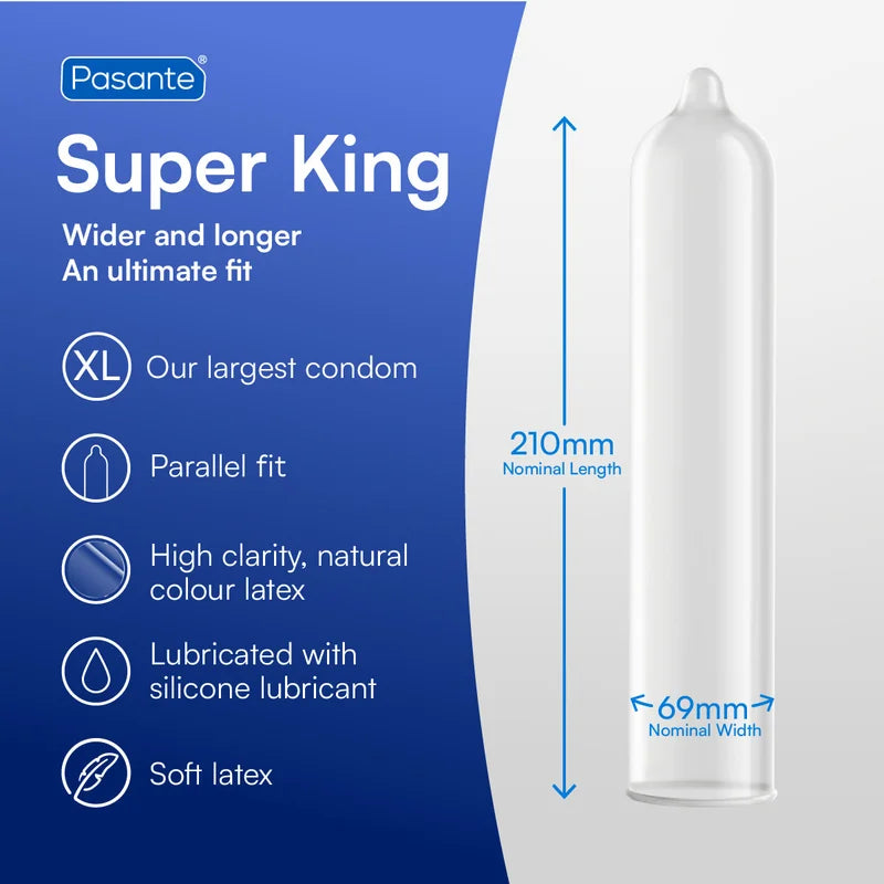 Pasante Super King Size Extra Grandes 144 condones