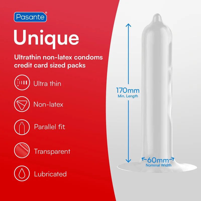 Pasante Unique Sin Látex 3 condones