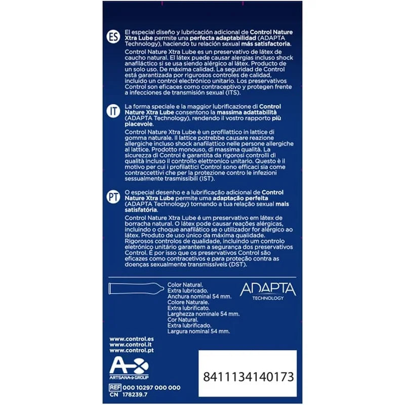 Control Nature Xtra Lube 12 condones