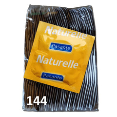 Preservativos Anatómicos Naturelle em embalagem de 144 unidades.