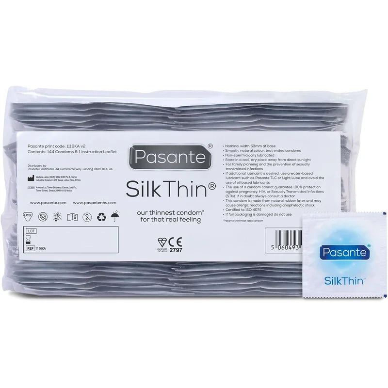 Preservativo Silk Thin Passport / O mais fino numa embalagem com 144 unidades.